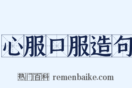 心服口服造句是什么意思的图片